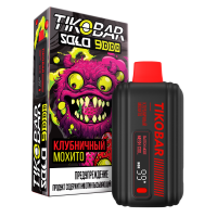 (М) Одноразовая электронная сигарета Tikobar 9000 - Клубничный мохито