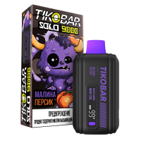 (М) Одноразовая электронная сигарета Tikobar 9000 - Малина персик