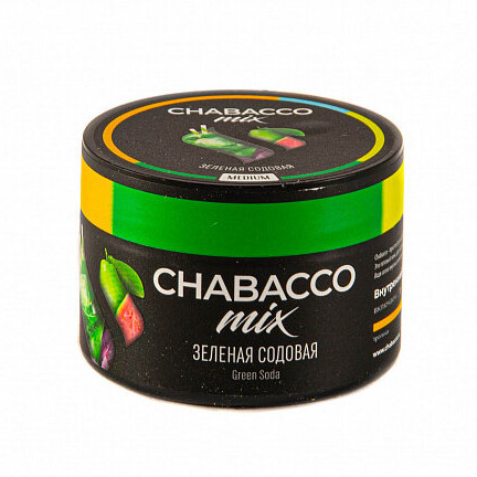 Бестабачная смесь Chabacco Mix Medium - Green Sode (Зеленая содовая) 50 гр